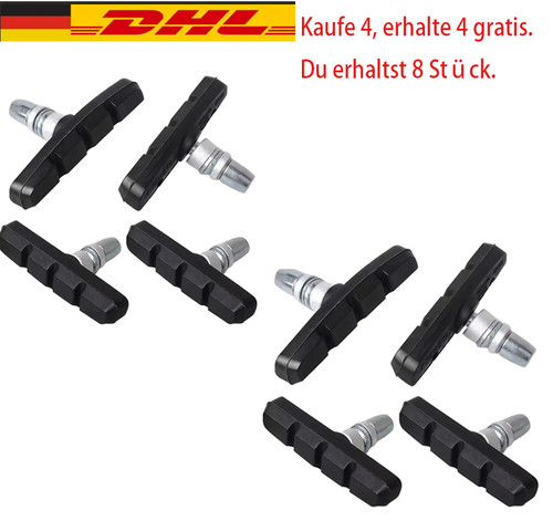 8xfahrrad brake bremsbeläge - v-brake,